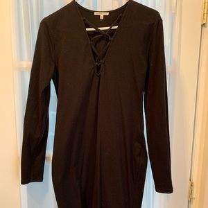 Charlotte Russe lace up black dress